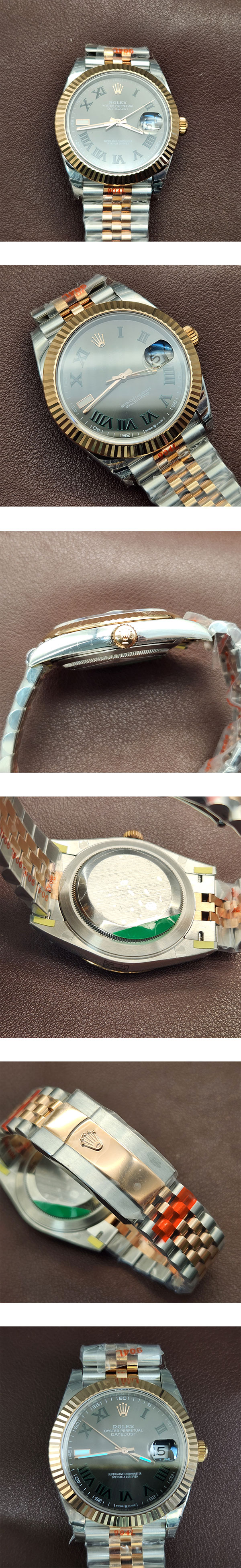 【XT製 スーパーコピー n級品】ロレックス デイトジャスト 41mm 126331 スレート/グリーンローマ 